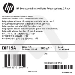 Polypropylène Mat Adhésif HP - 914 mm x 22,90 m - 120g - C0F19A - Pack de 2 bobines