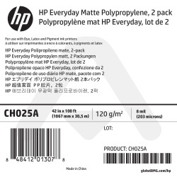 Polypropylène Mat HP Everyday - 1067 mm x 30,50 m - 120g - CH025A - Pack de 2 bobines